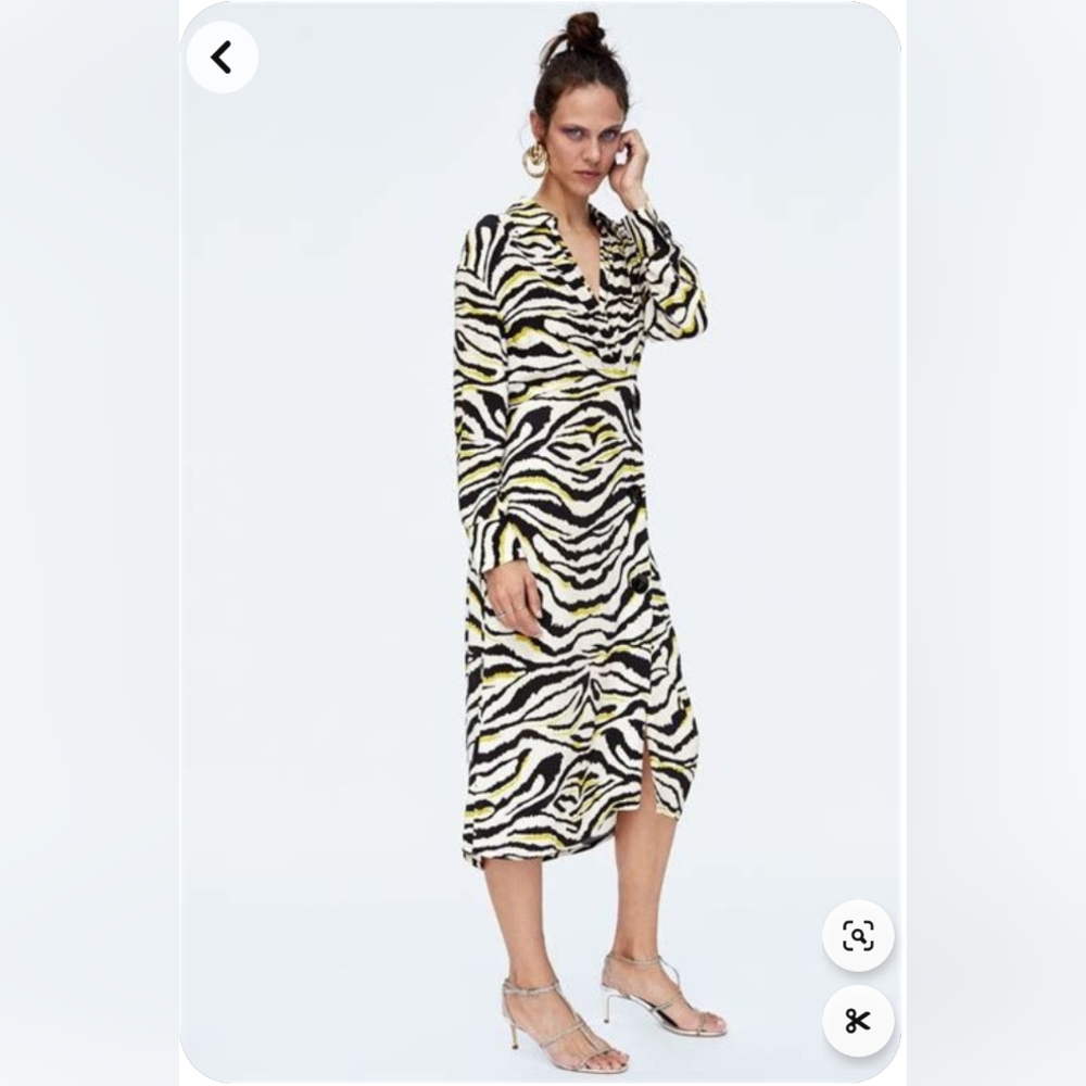 Stylish Zebra Print Wrap Dress